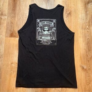 Slothtoes Costa Rica Tank Top Women's Large Slim Fit Beach “Pura Birra” Cute Lrg